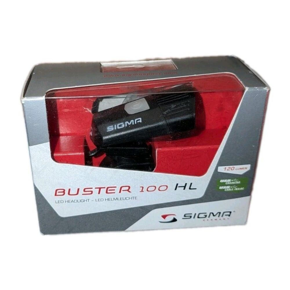 Sigma Buster 100 HL LED Bike Headlight New Open Box 120 Lumen USB Rechargeable